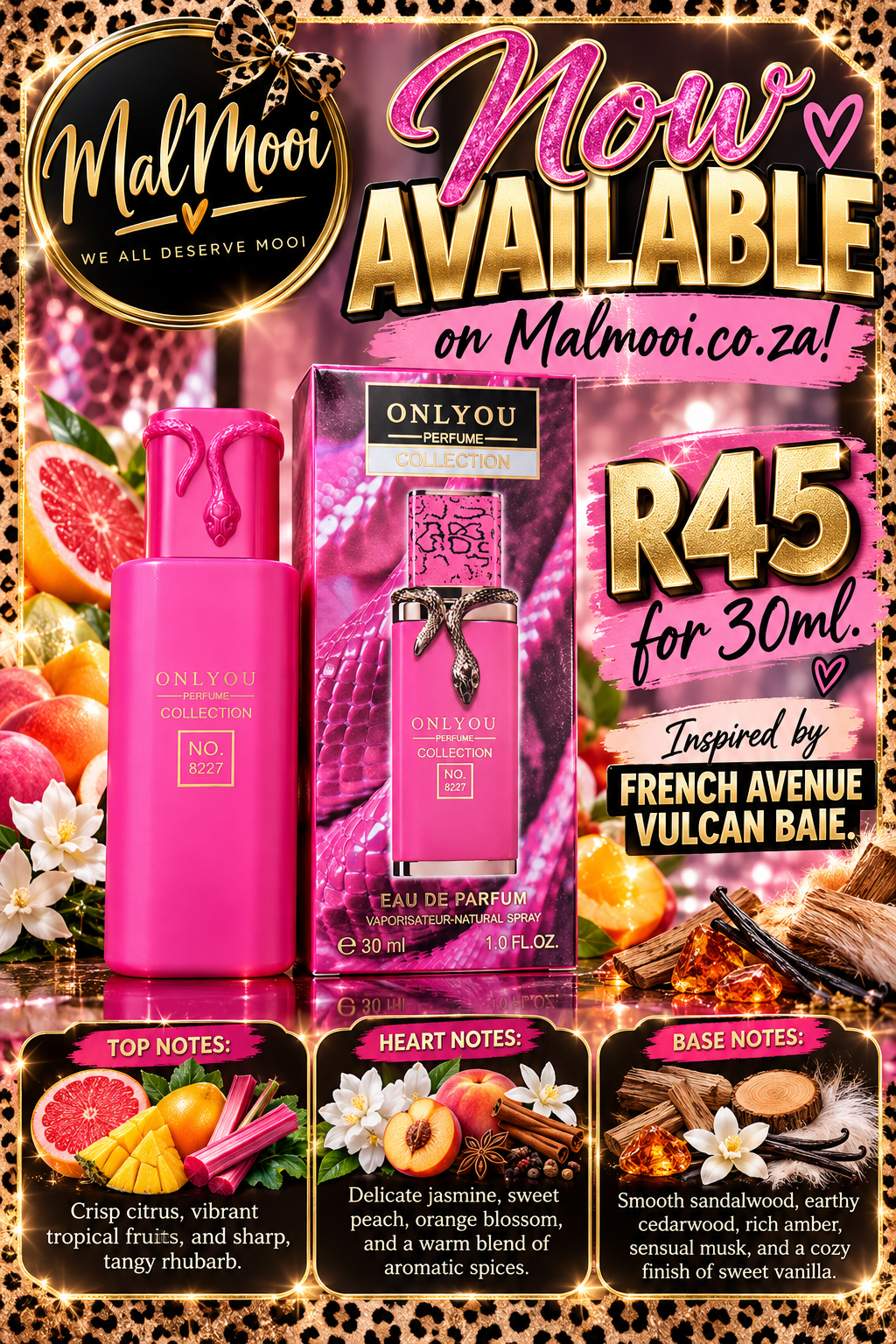 Only You No 8227 - 30ml - Inspired by French Avenue Vulcan Baie