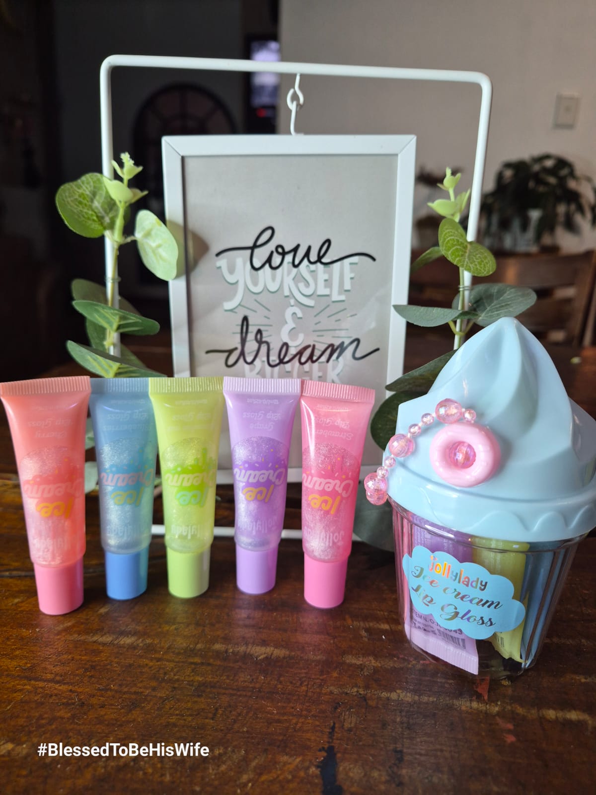 Ice Cream Lip Gloss - 5 Piece set - Blue