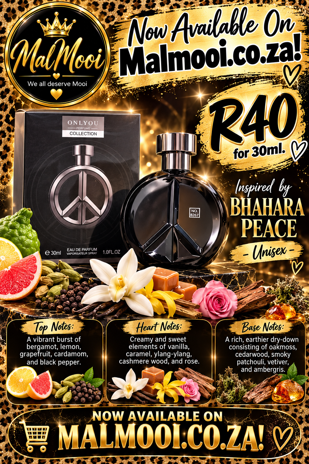 Only You No 8267 - 30ml - Inspired by Bhahara Peace - Unisex