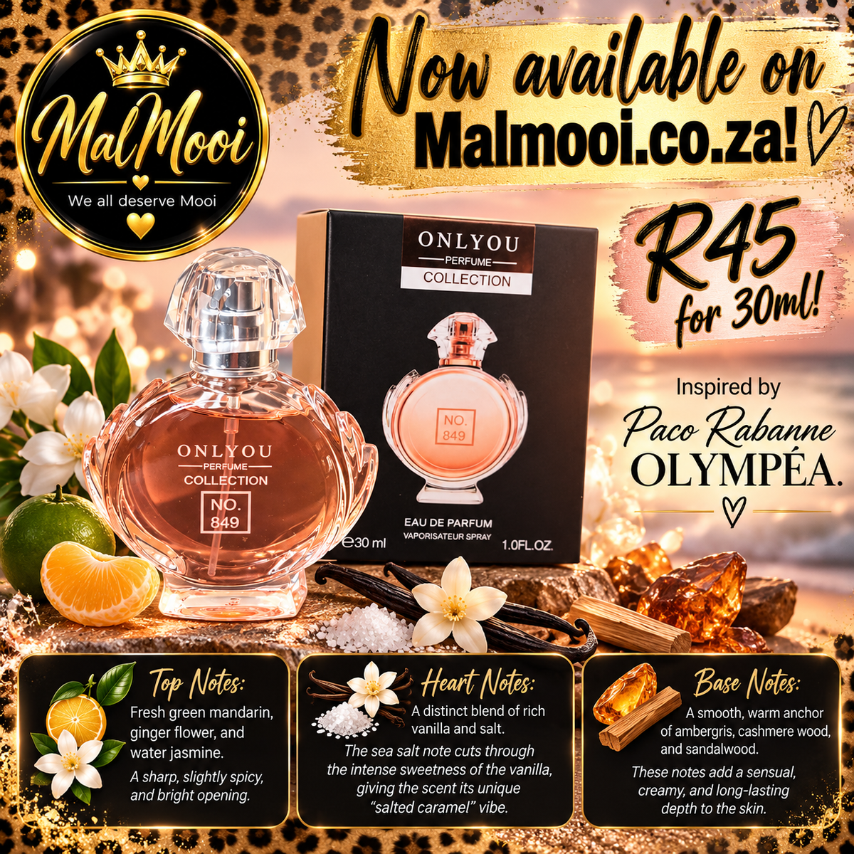 Only You No 849 - 30ml - Inspired by Paco Rabanne Olympéa.