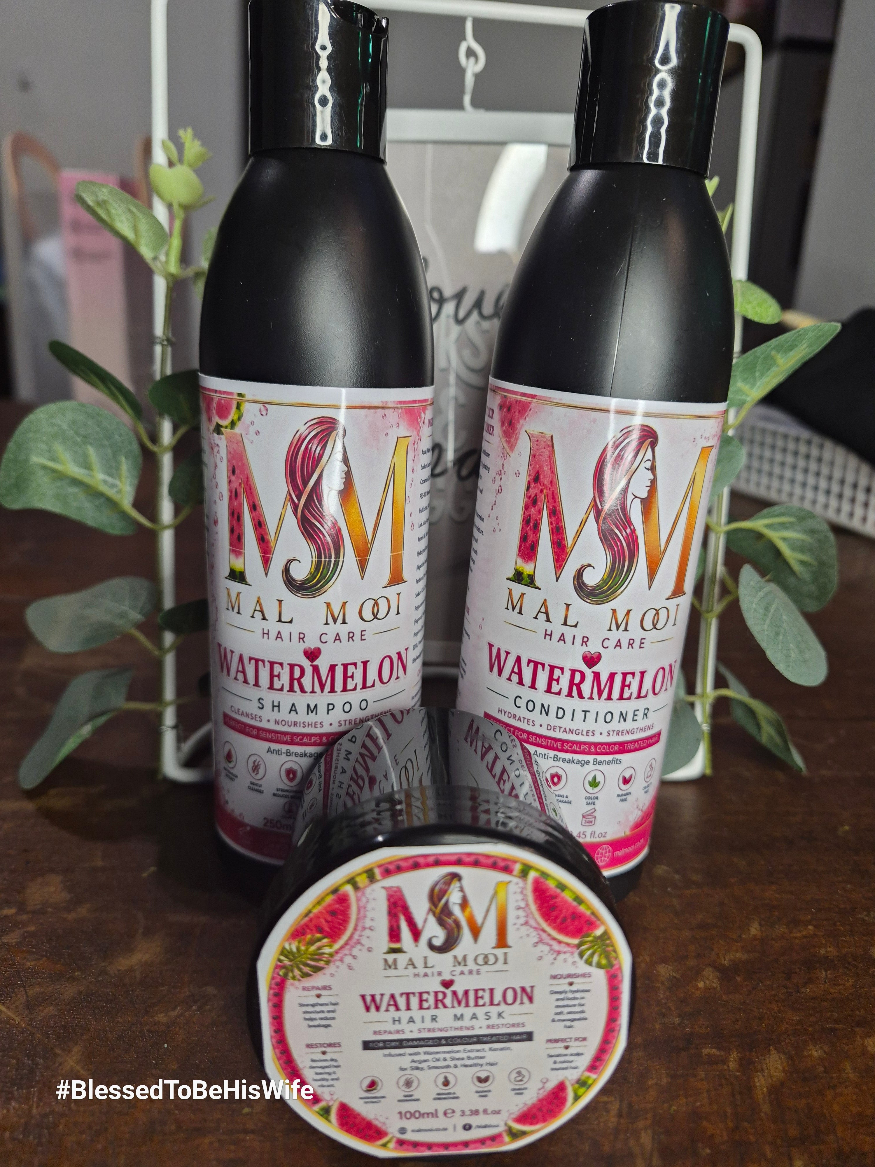 Watermelon Shampoo and Conditioner Set - 250ml including Hair Masque - 100ml