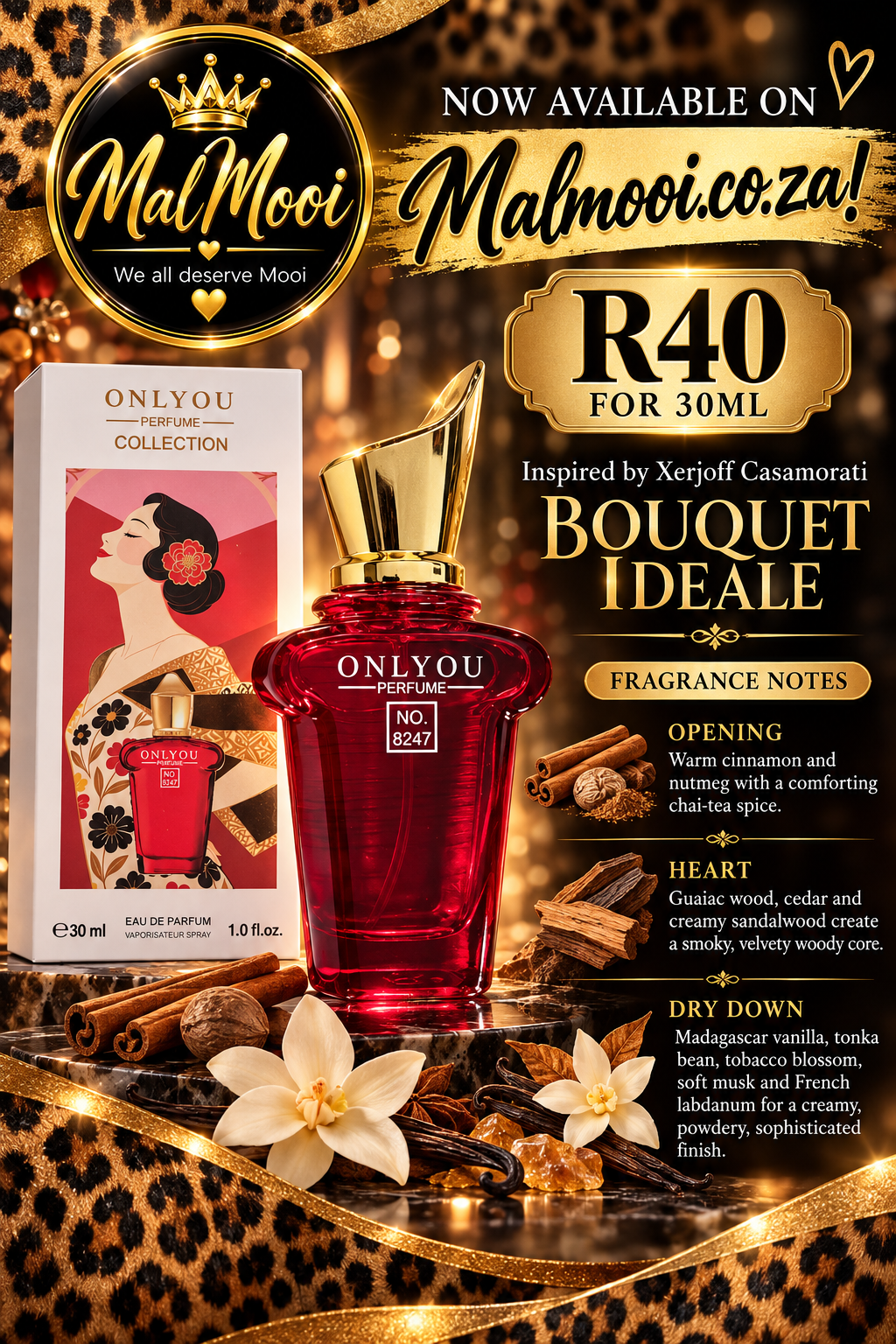 Only You No 8247 - 30ml - Inspired by Xerjoff Casamorati Bouquet Ideale