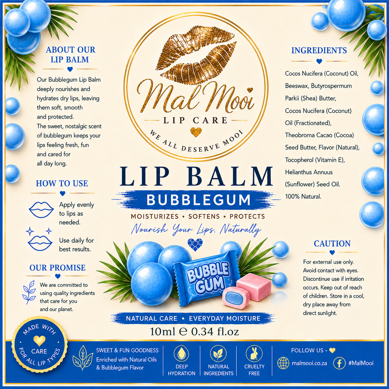 Lip Balm - 10ml - Bubblegum